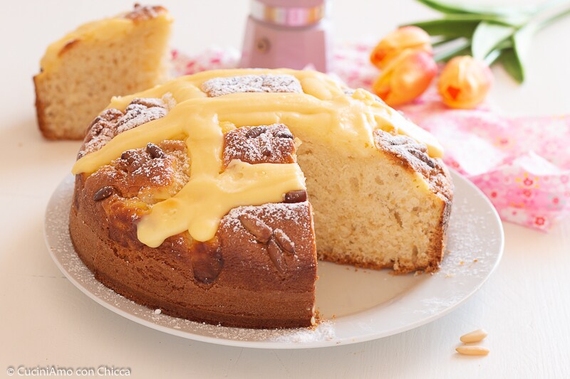 Tarta suave con crema de limón