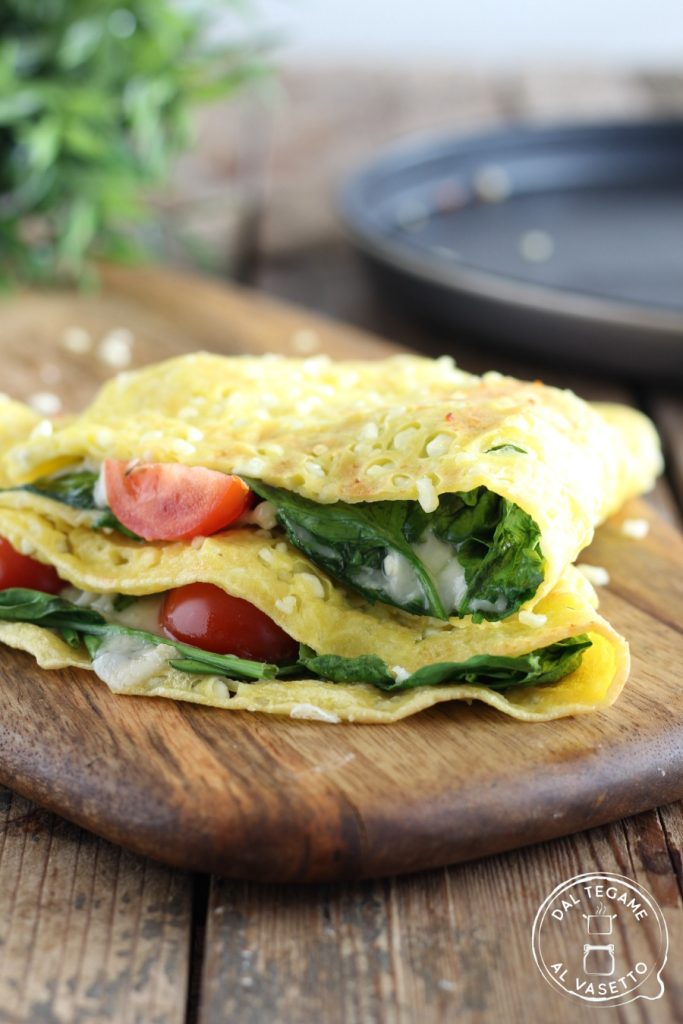 Tortilla de requesón en microondas