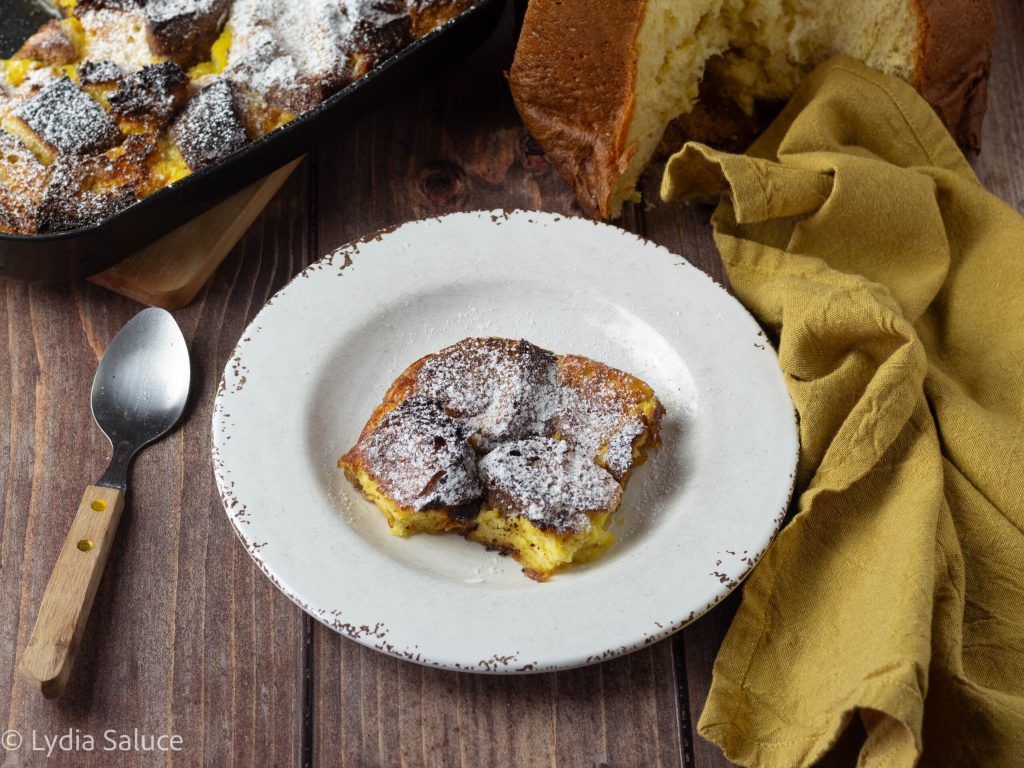 tostadas francesas de pandoro en horno
