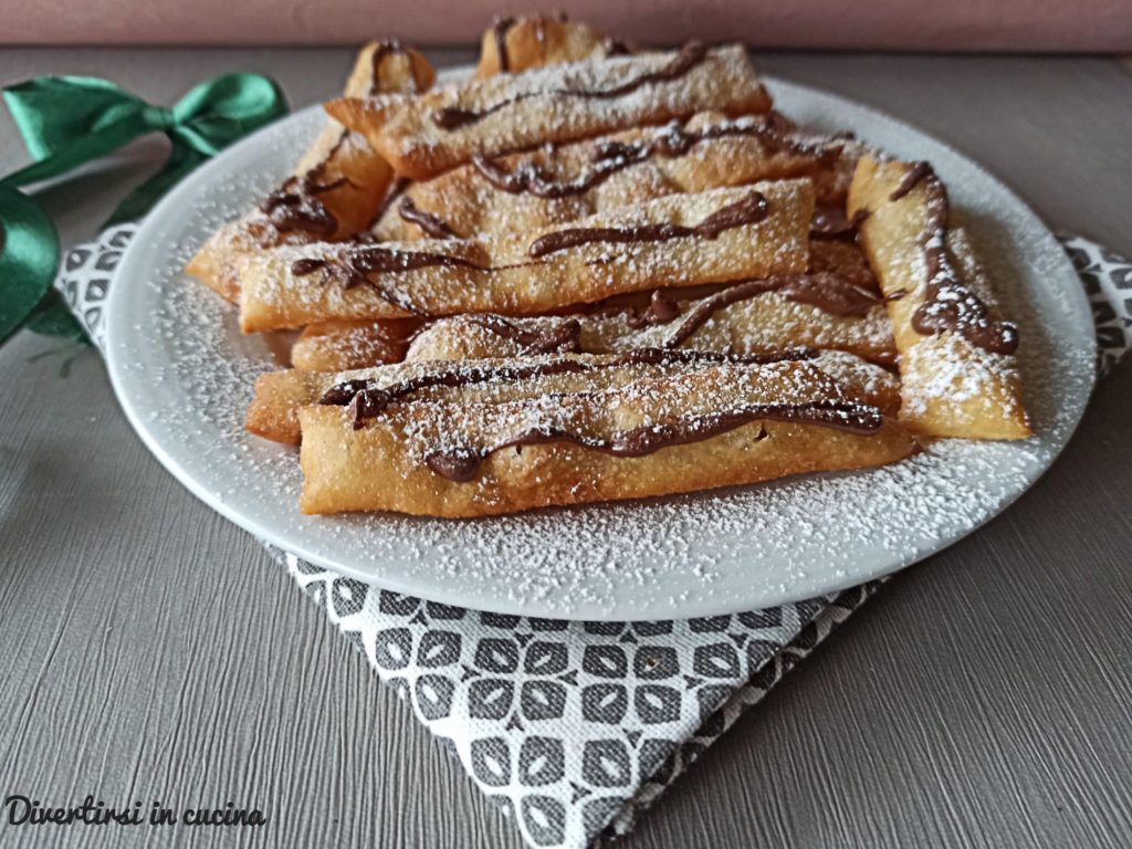 Trocitos de pizza con Nutella
