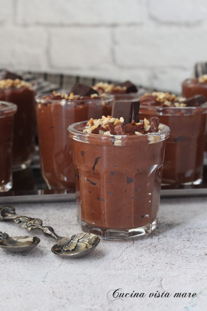 Vasitos de mousse de chocolate Cocina vista mar