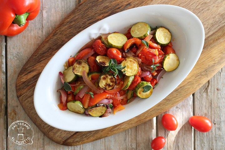 Verduras mixtas en freidora de aire
