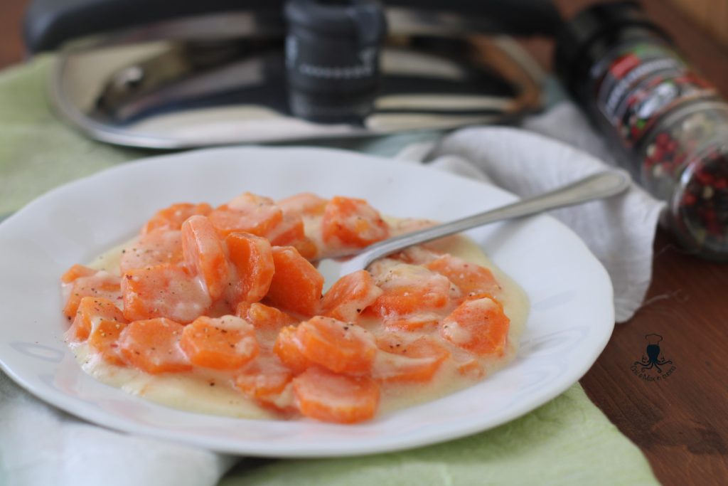 Zanahorias con leche en olla a presión