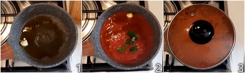 a. fare il sugo di pomodoro per le melanzane alla parmigiana
