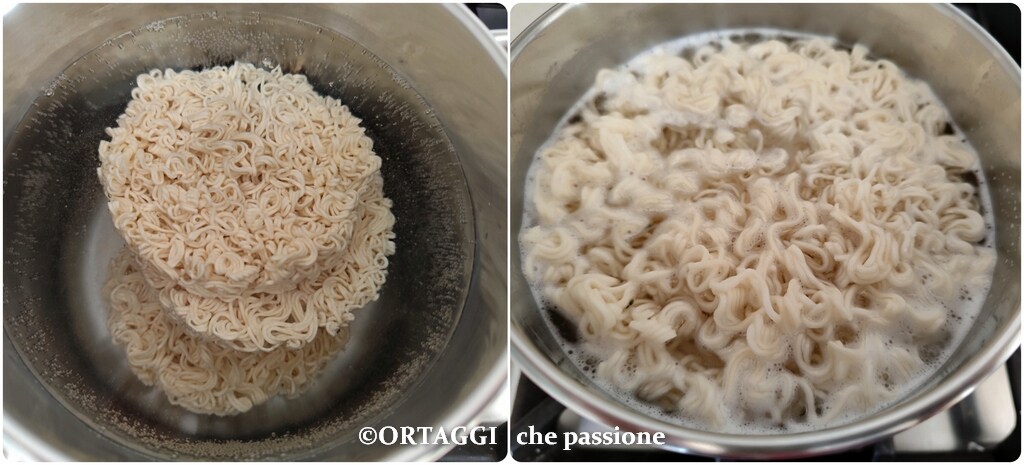 cocción de fideos - espaguetis chinos o japoneses