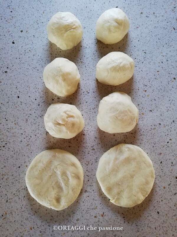 formar las bolitas de masa y aplanarlas