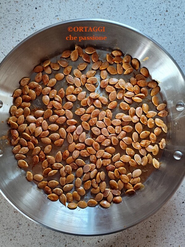 semillas de calabaza antes de mezclar