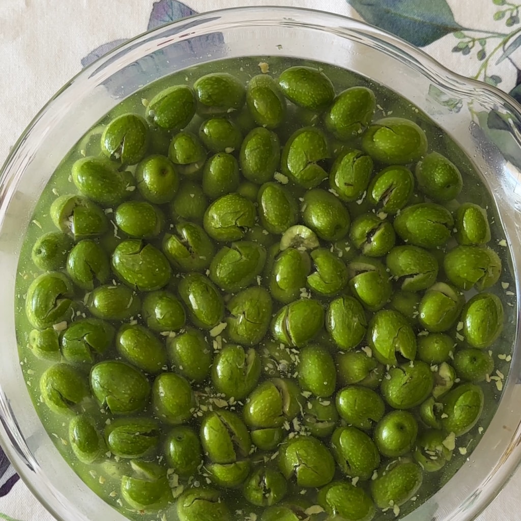 receta para endulzar las aceitunas verdes y machacarlas