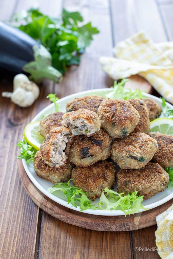 albóndigas de berenjena y carne picada