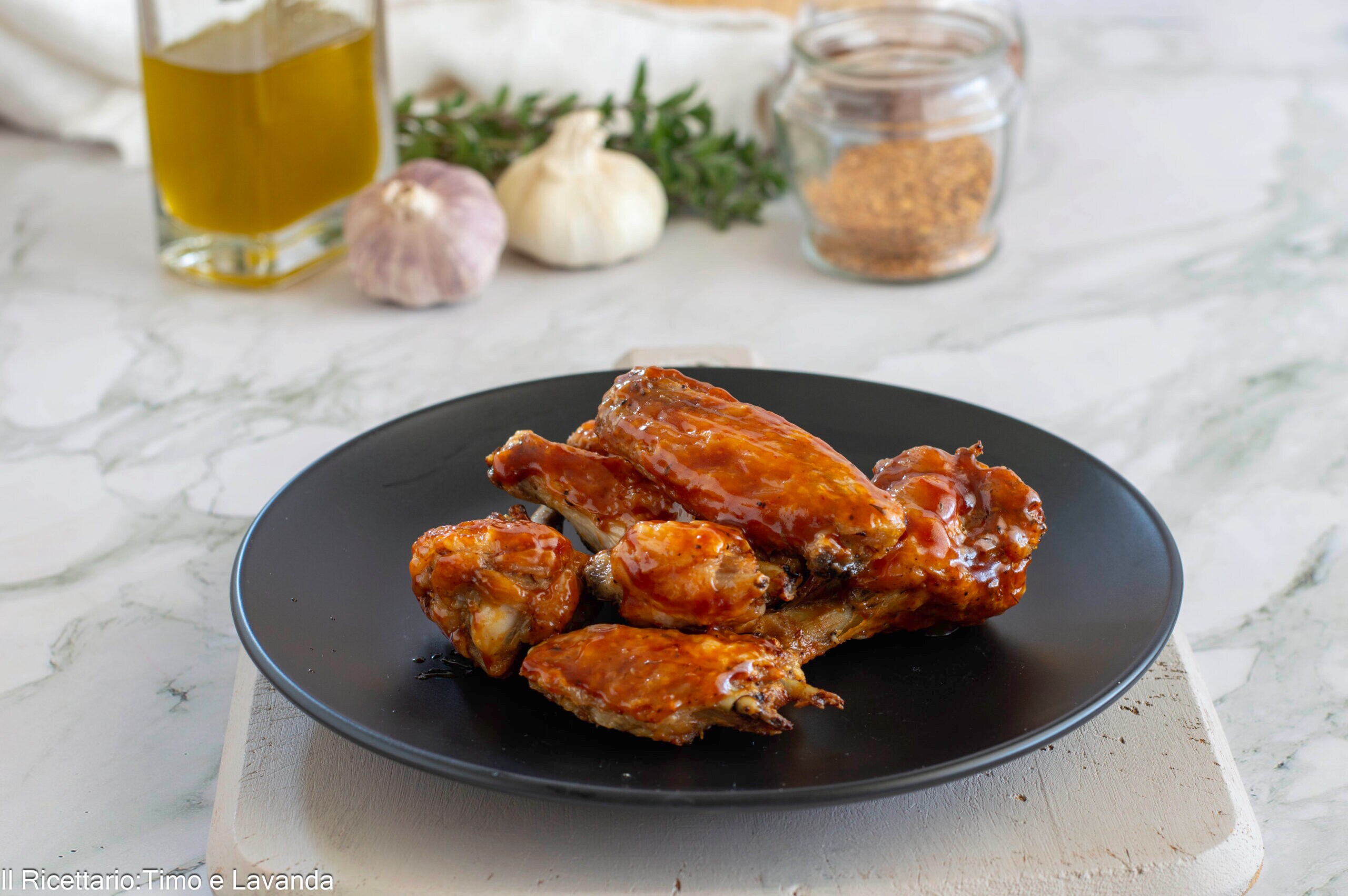 Alitas de pollo ahumadas