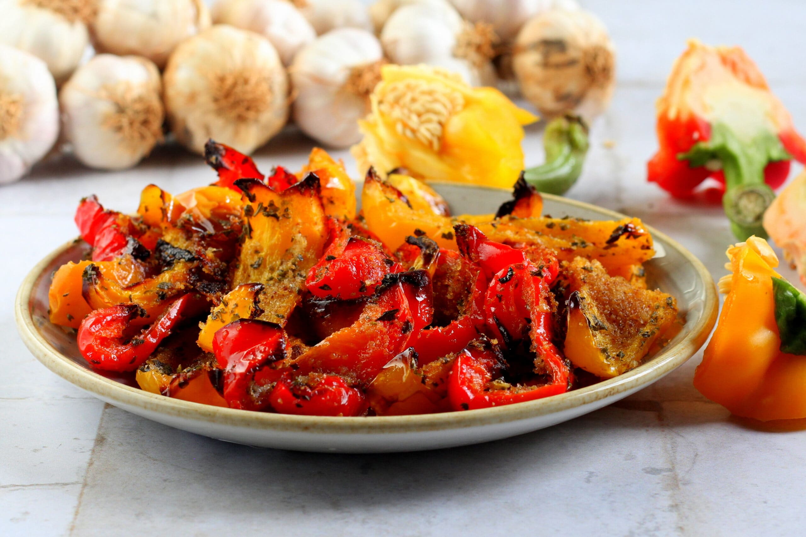 Pimientos arenosos al horno