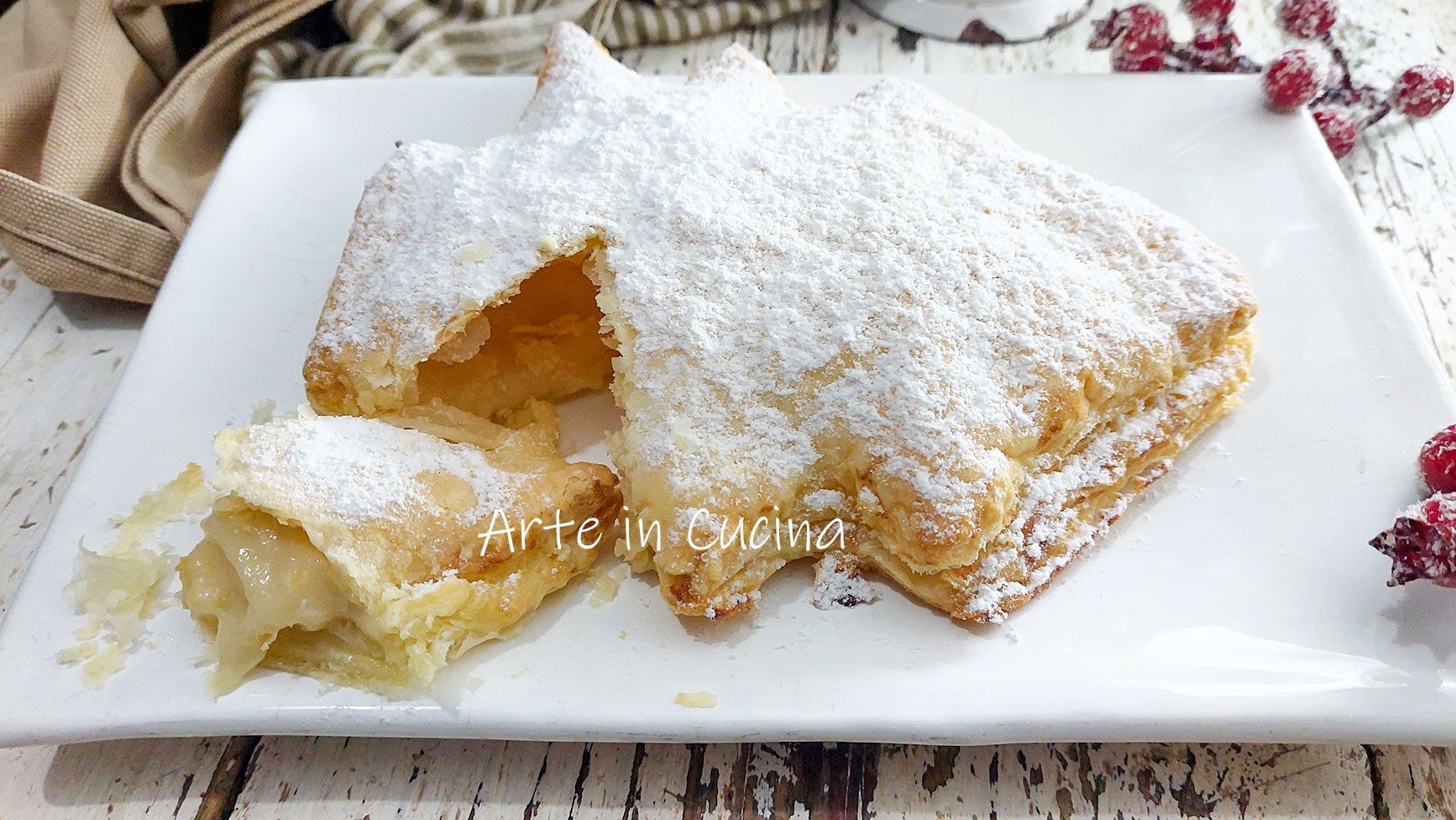 ÁRBOL de HOJALDRE con CREMA Y MASCARPONE
