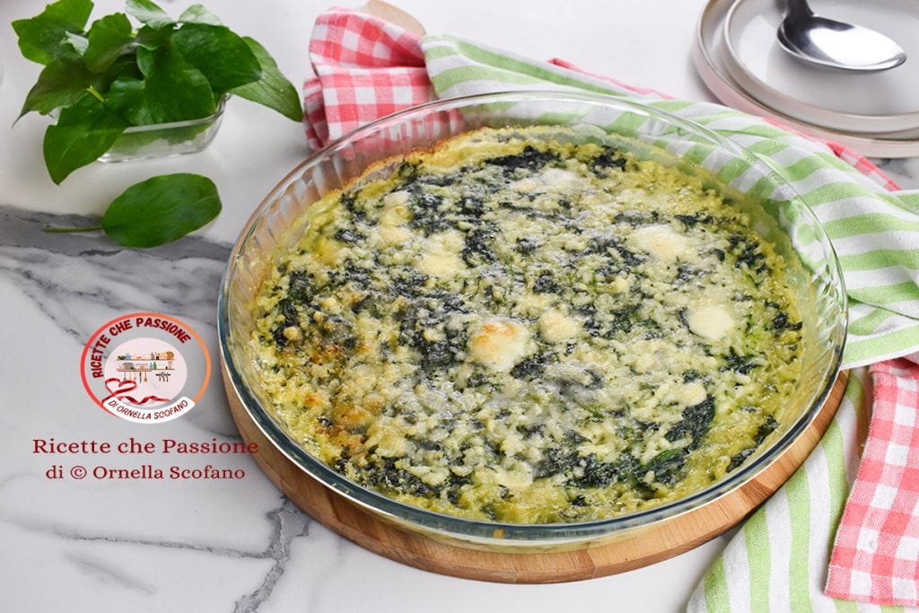 receta arroz al horno con espinacas y gorgonzola