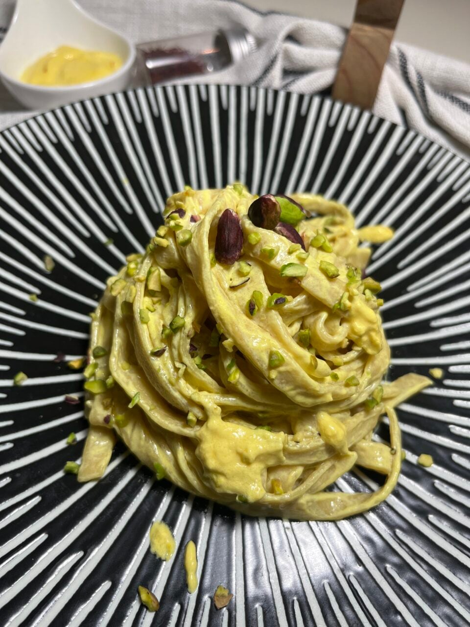 Tallarines al azafrán