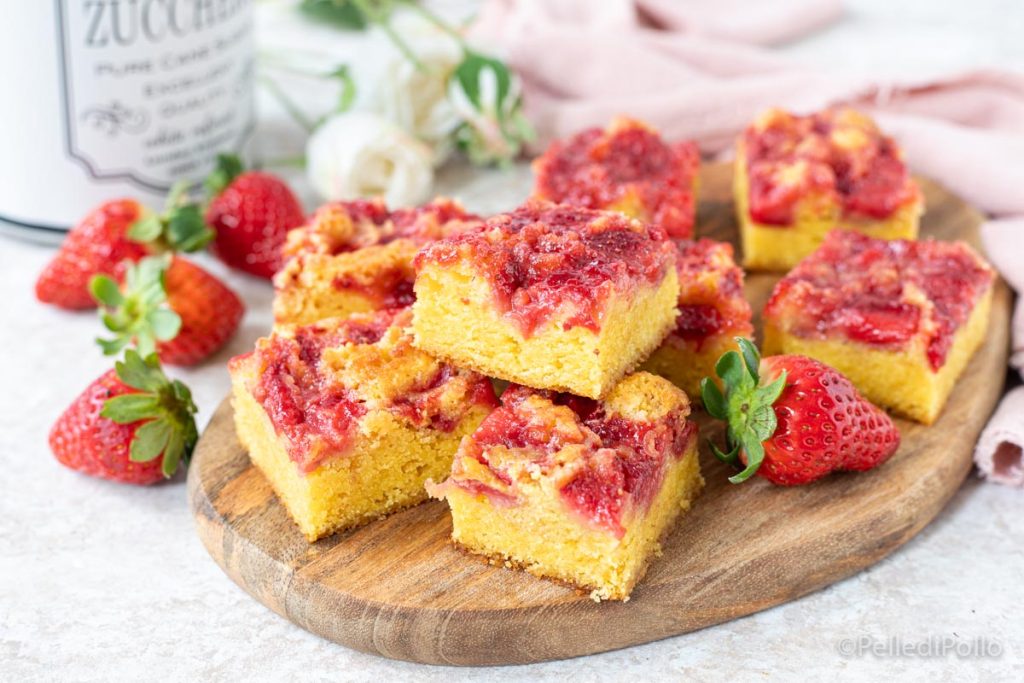 blondies de fresas