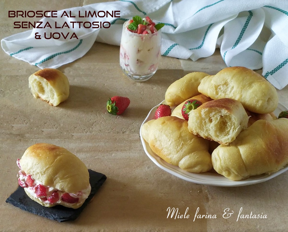 Brioche al limón con masa madre sin lactosa ni huevos