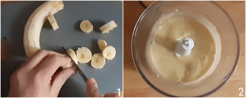 brownies de plátano y mantequilla de cacahuete 1 cortar los plátanos maduros
