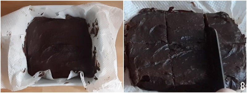 brownies de plátano y mantequilla de cacahuete 4 cortar los brownies sin harina y sin azúcar