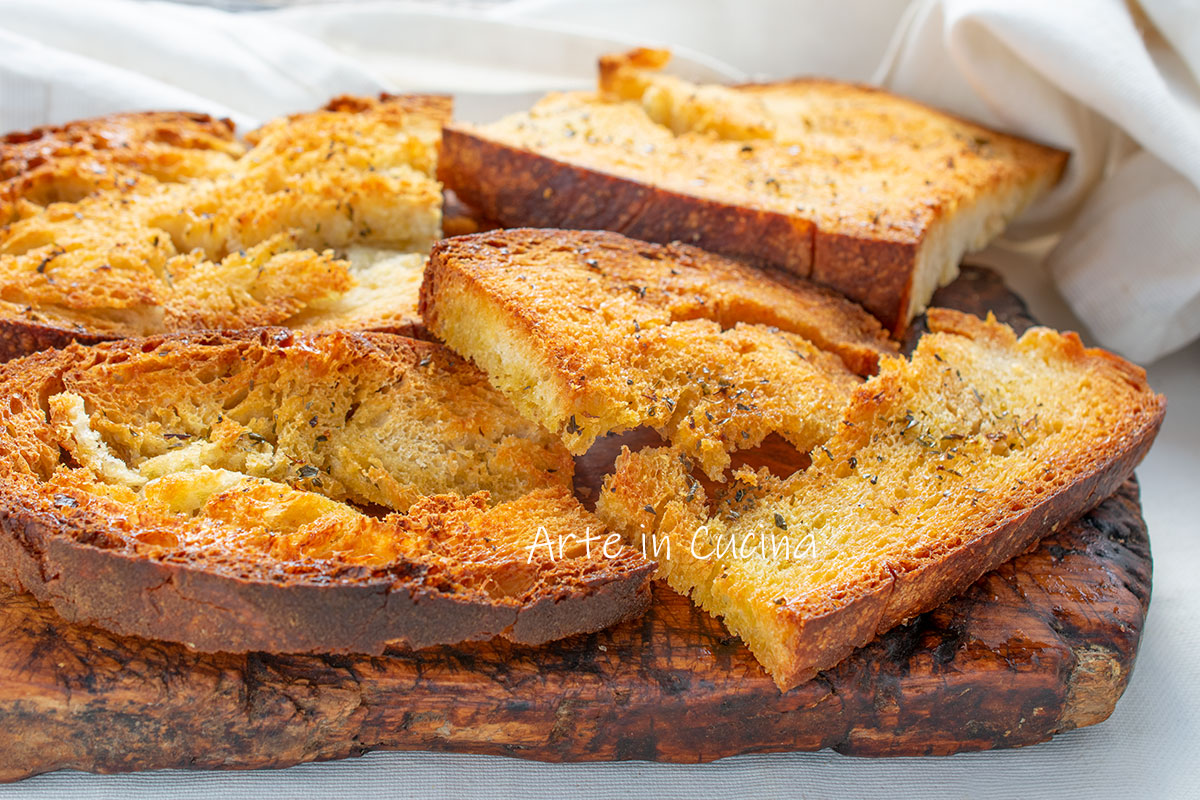 Bruschettas de pan aceite y orégano
