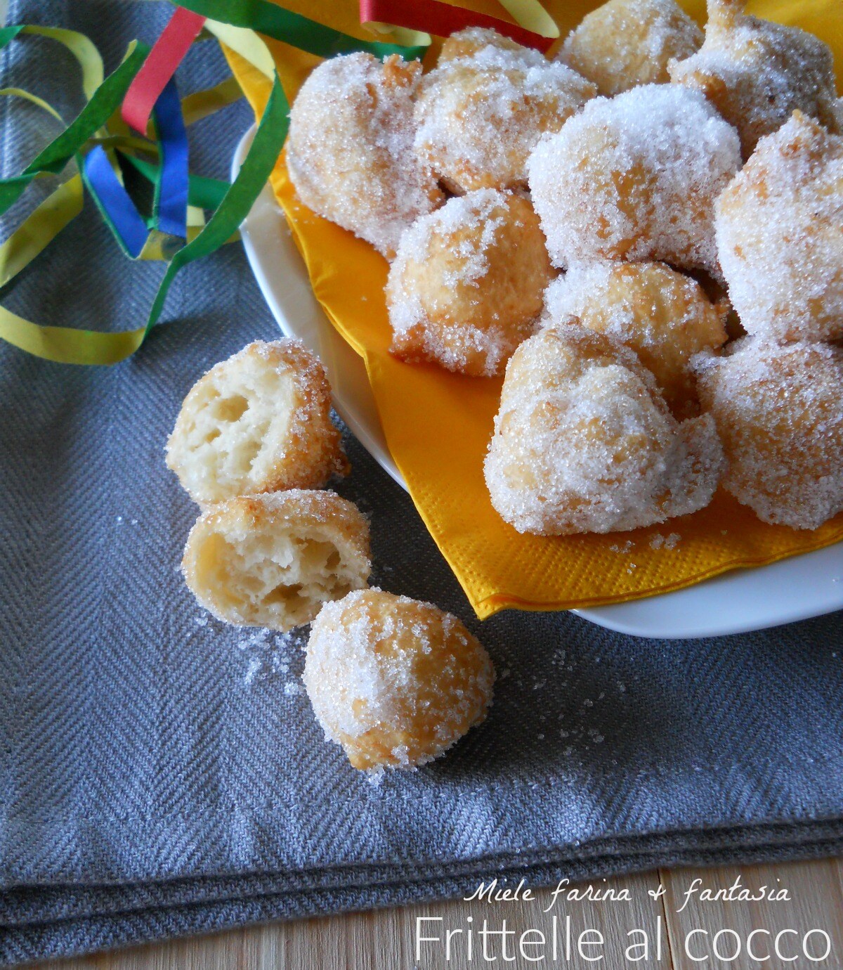 Buñuelos de coco. Receta de Carnaval