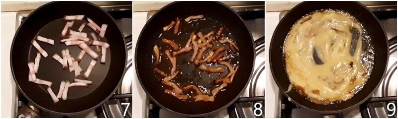 c. dorar el guanciale sin aceite ni otros condimentos