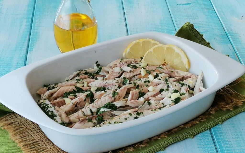 filetes de caballa a la ensalada
