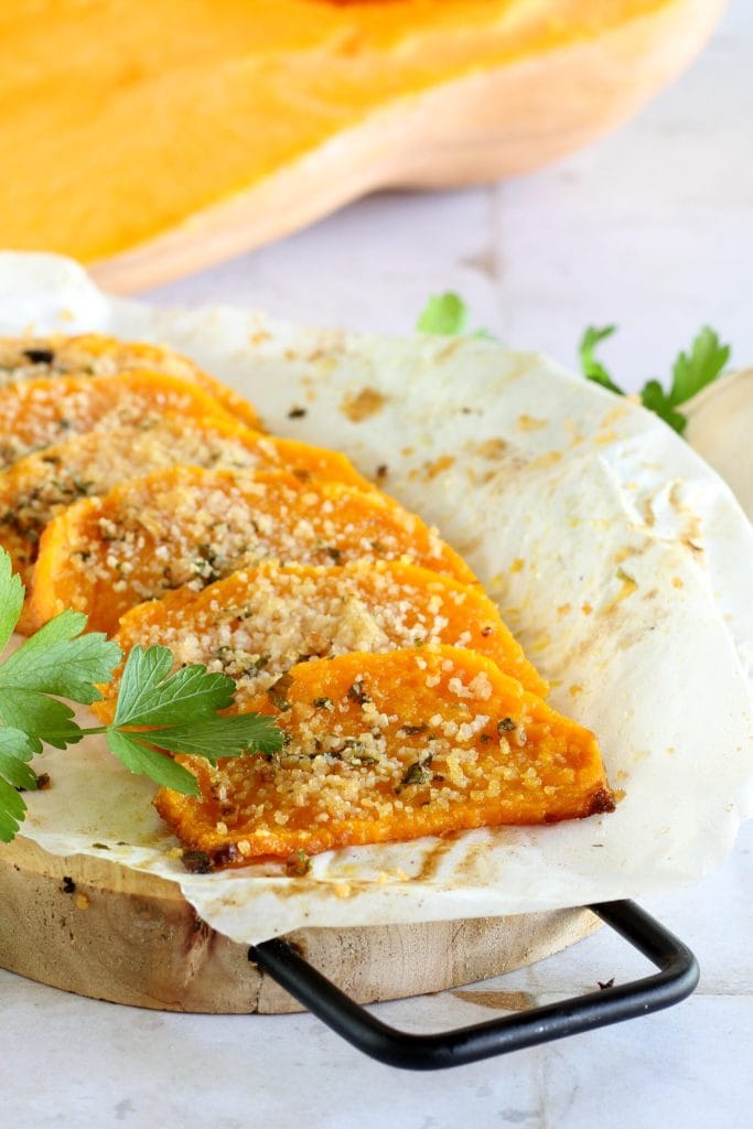 Calabaza gratinada al horno con hierbas