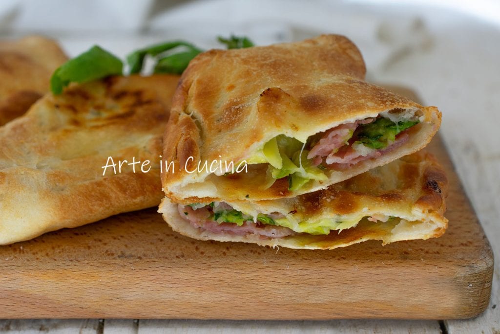 Calzones jamón y calabacines