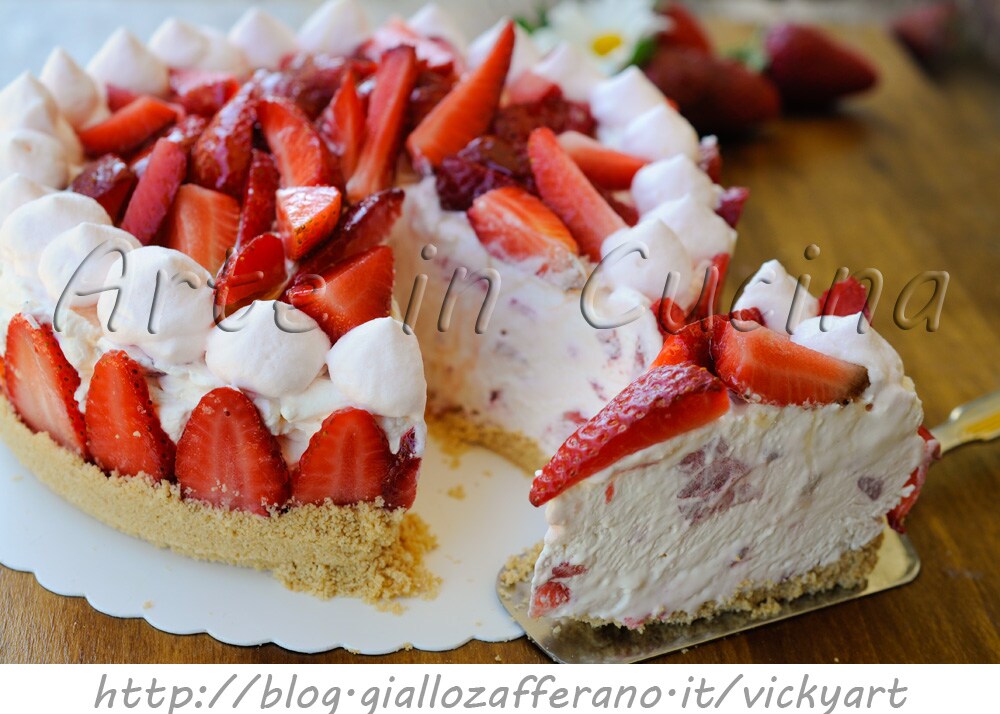 Cheesecake de fresas con mascarpone sin horno