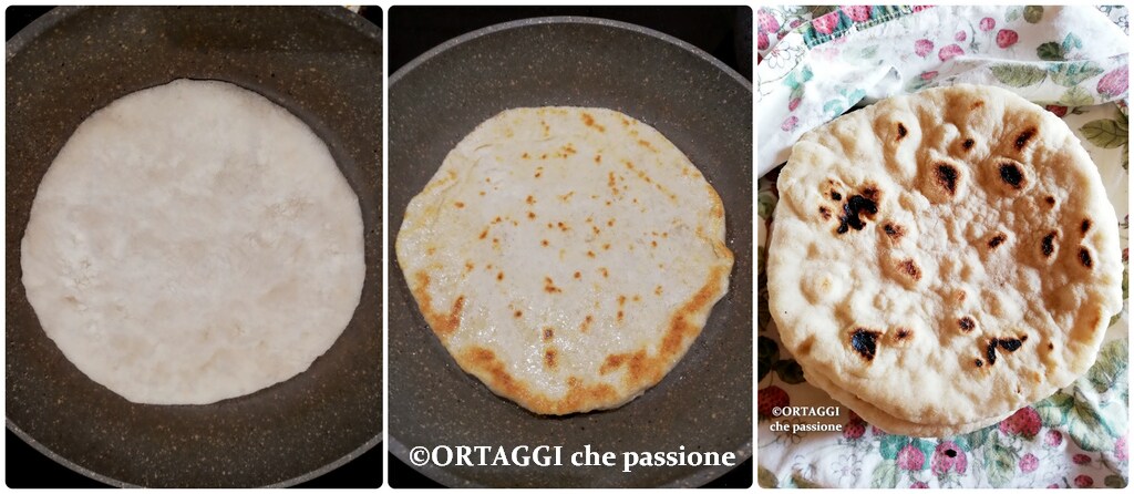 cocinar en sartén pan árabe pita - VERDURAS que pasión