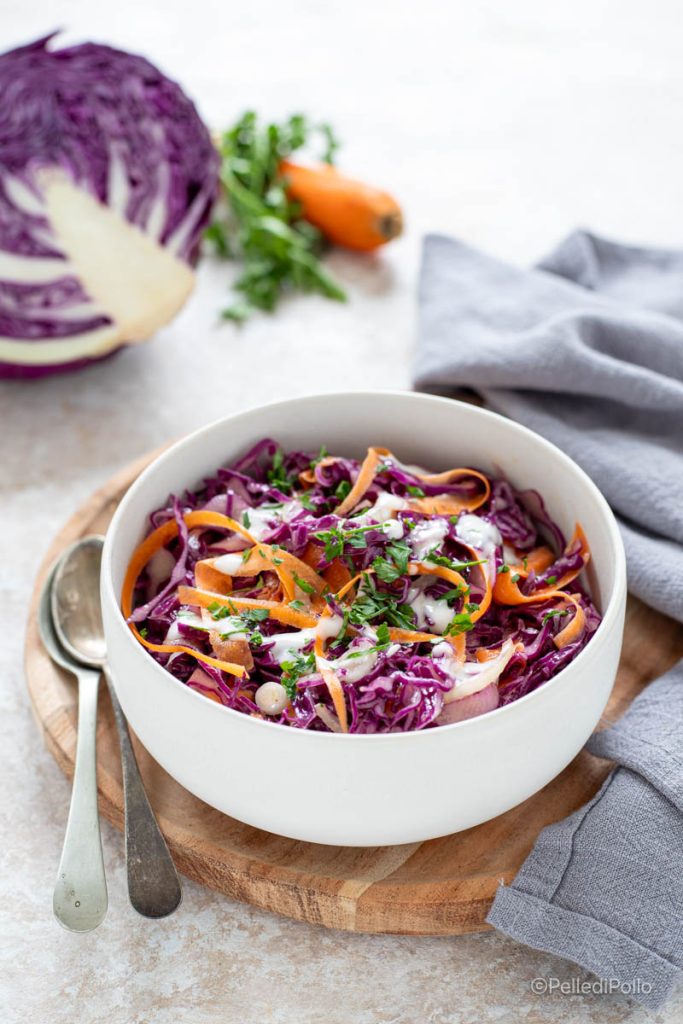ensalada de col y zanahorias