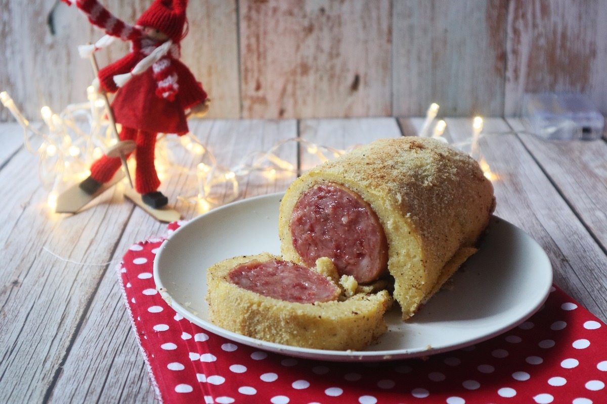 Rollo de polenta con cotechino