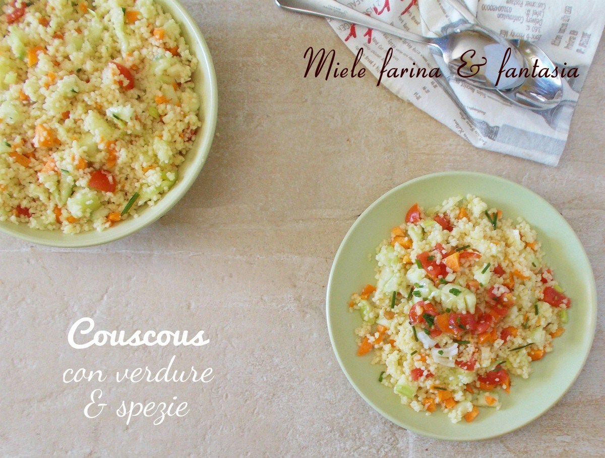 Cous cous con verduras al natural y especias