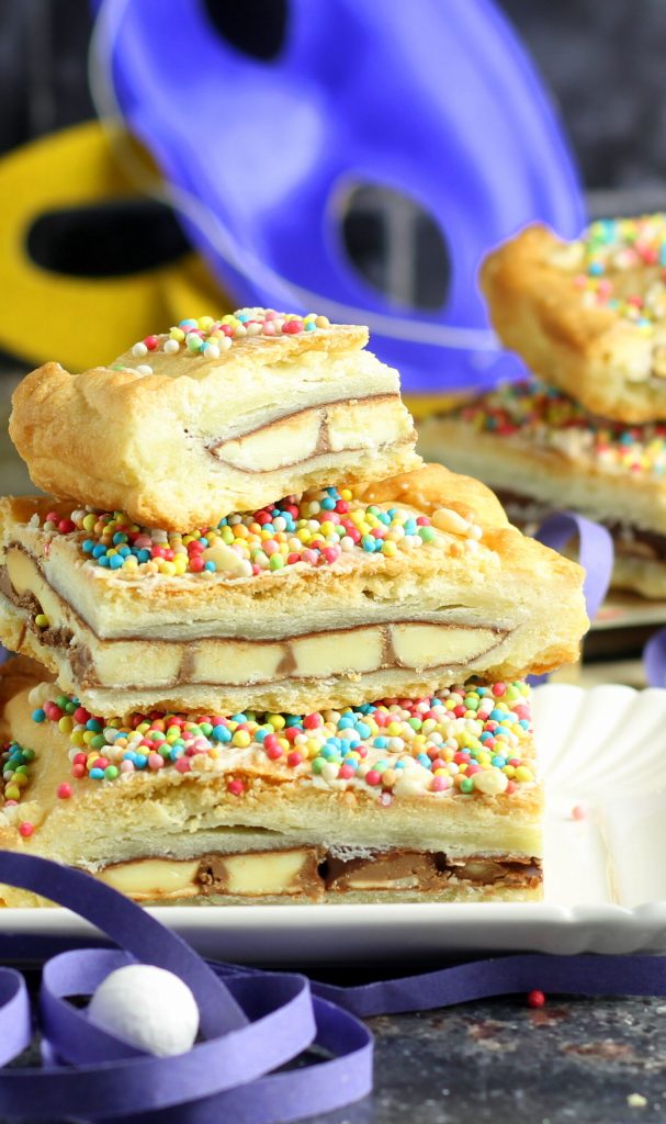 Tarta con barritas de chocolate con leche