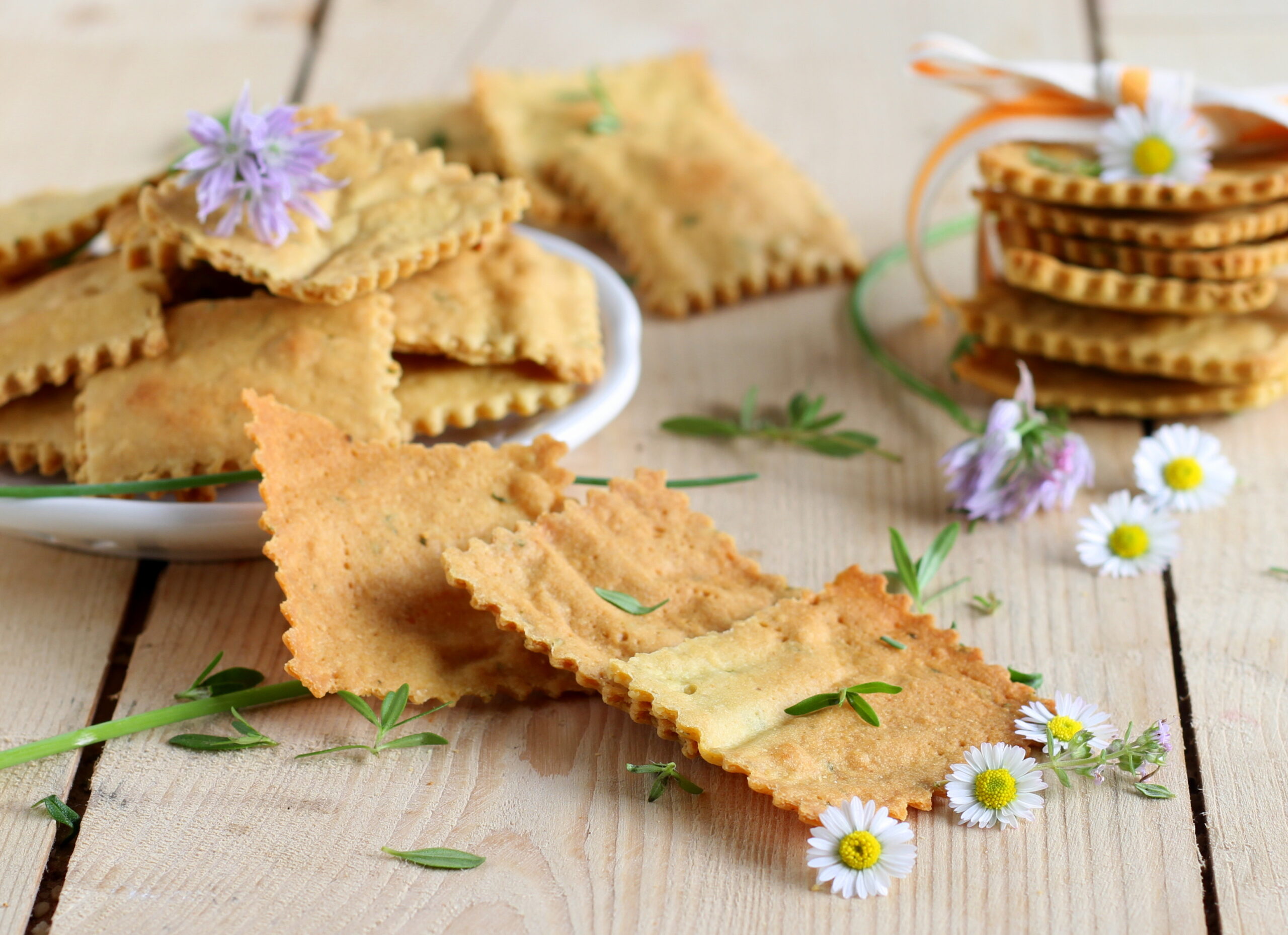 Crackers de harina de garbanzo