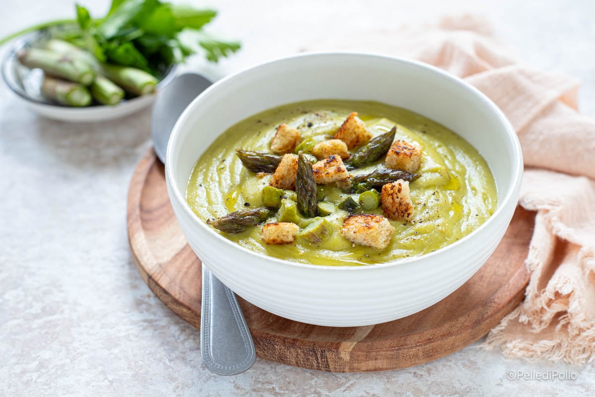 Crema de espárragos y patatas