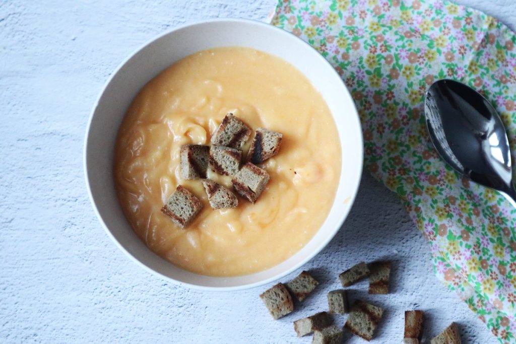 crema de zanahorias con robiola