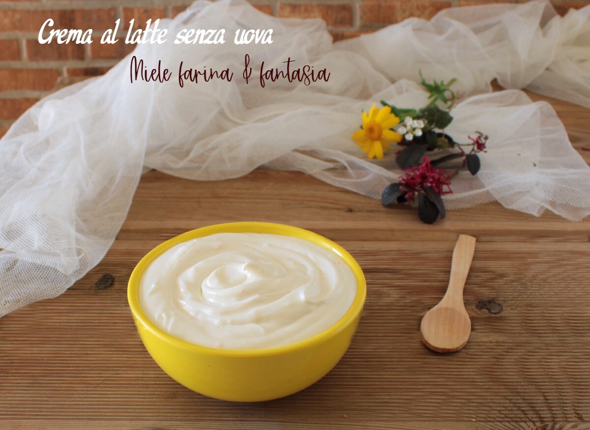 Crema de leche sin huevo. Receta dulce