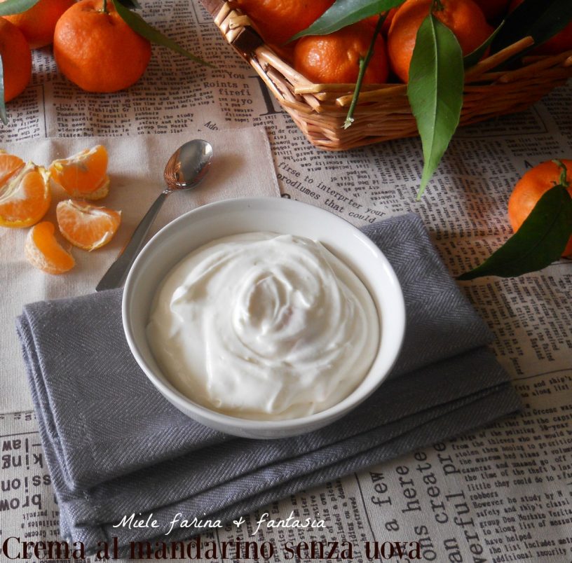 Crema de mandarina sin huevos