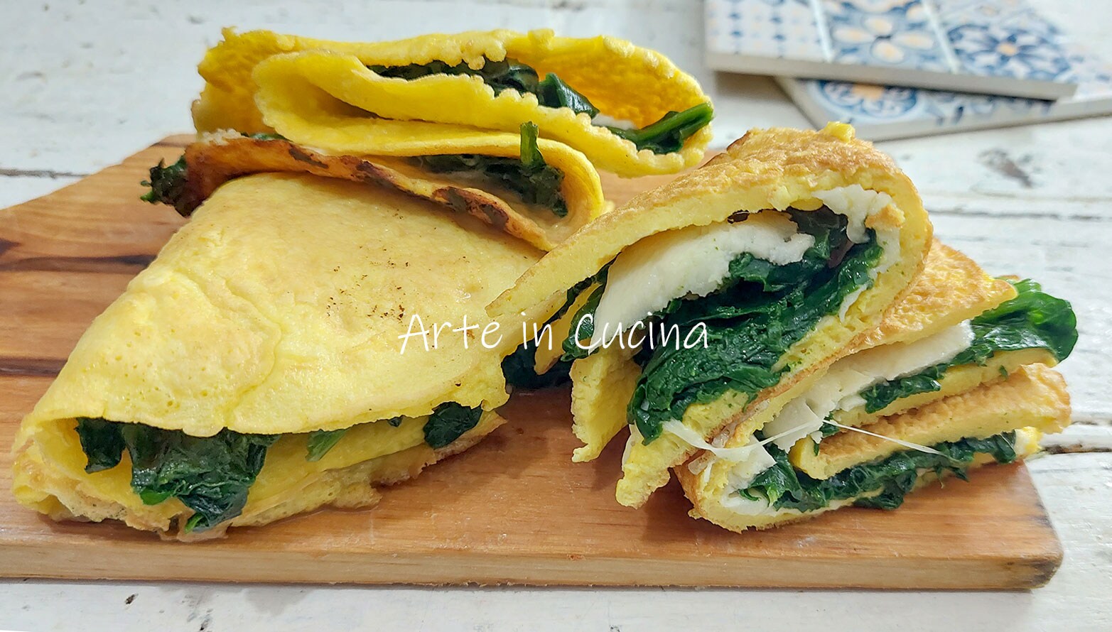 CREPES de HUEVOS tortillas con espinacas