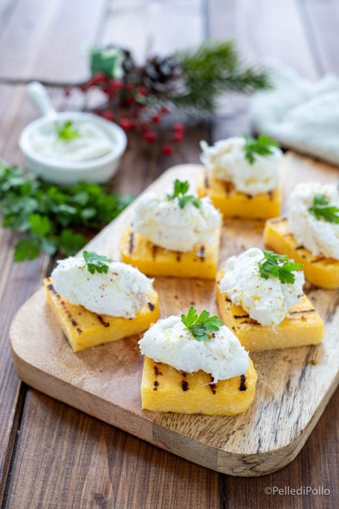 polenta y bacalao mantecado