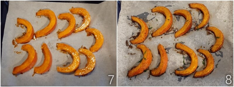d. cocinar la calabaza hokkaido al horno y con la piel