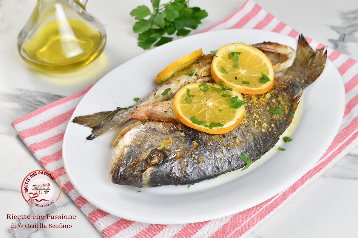 Dorada al horno con naranja, plato sofisticado para las fiestas