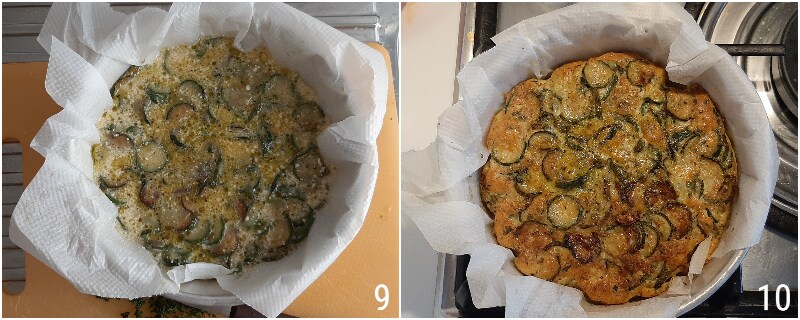 e. cocinar la tortilla al horno o en sartén