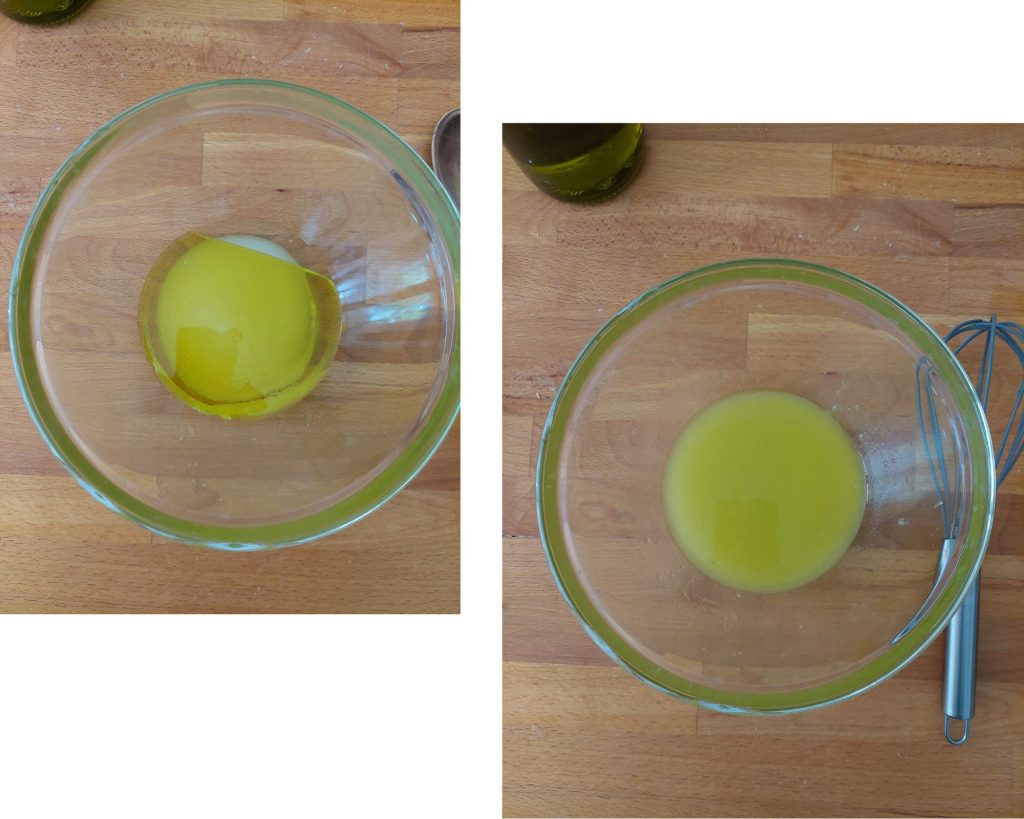emulsión-azúcar-líquidos-masa-quebrada-vegana-sin-huevos-y-sin-mantequilla