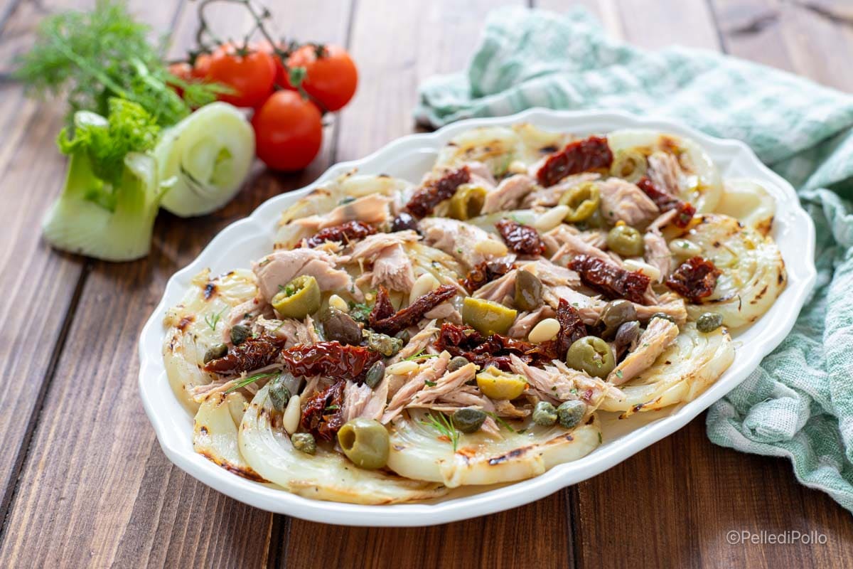 Ensalada de atún y hinojos a la parrilla