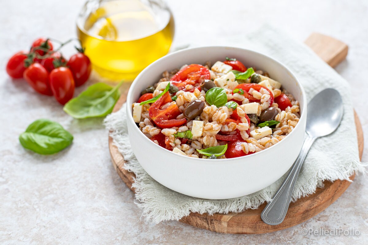 Ensalada de espelta a la griega