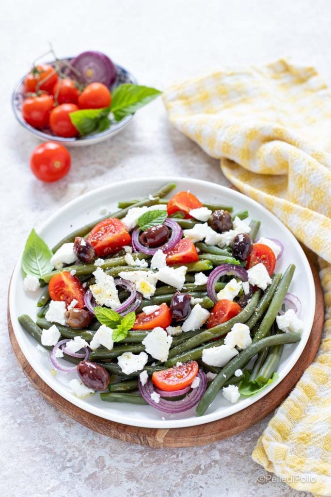 ensalada de judías verdes y feta