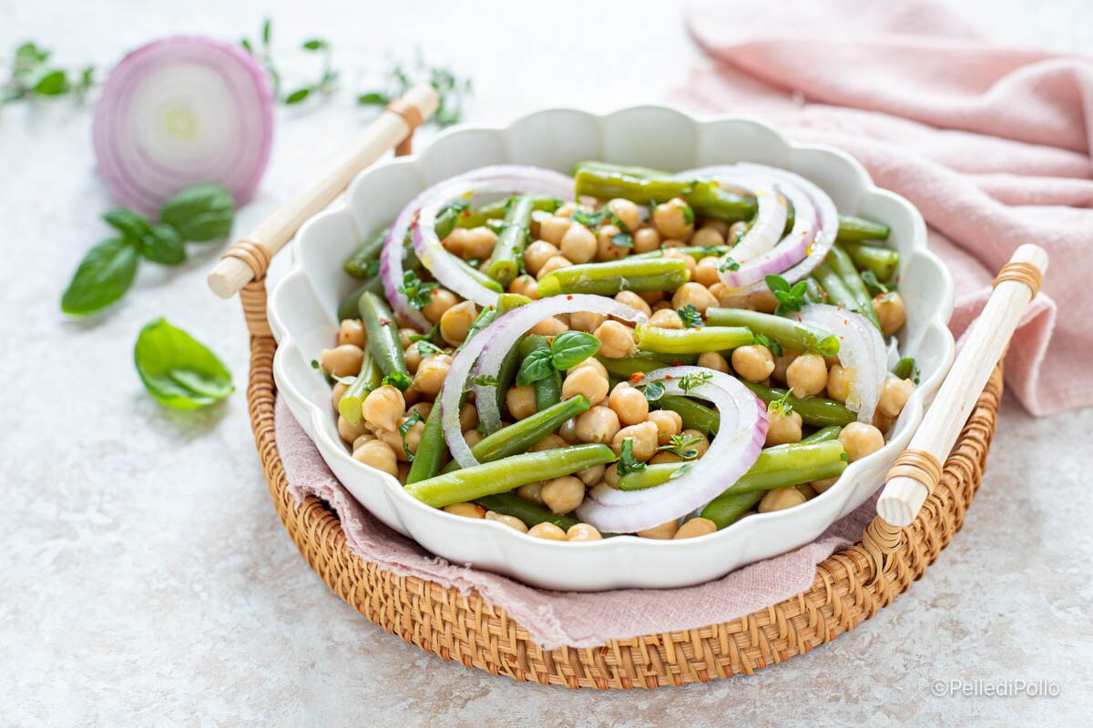 Ensalada de judías verdes y garbanzos