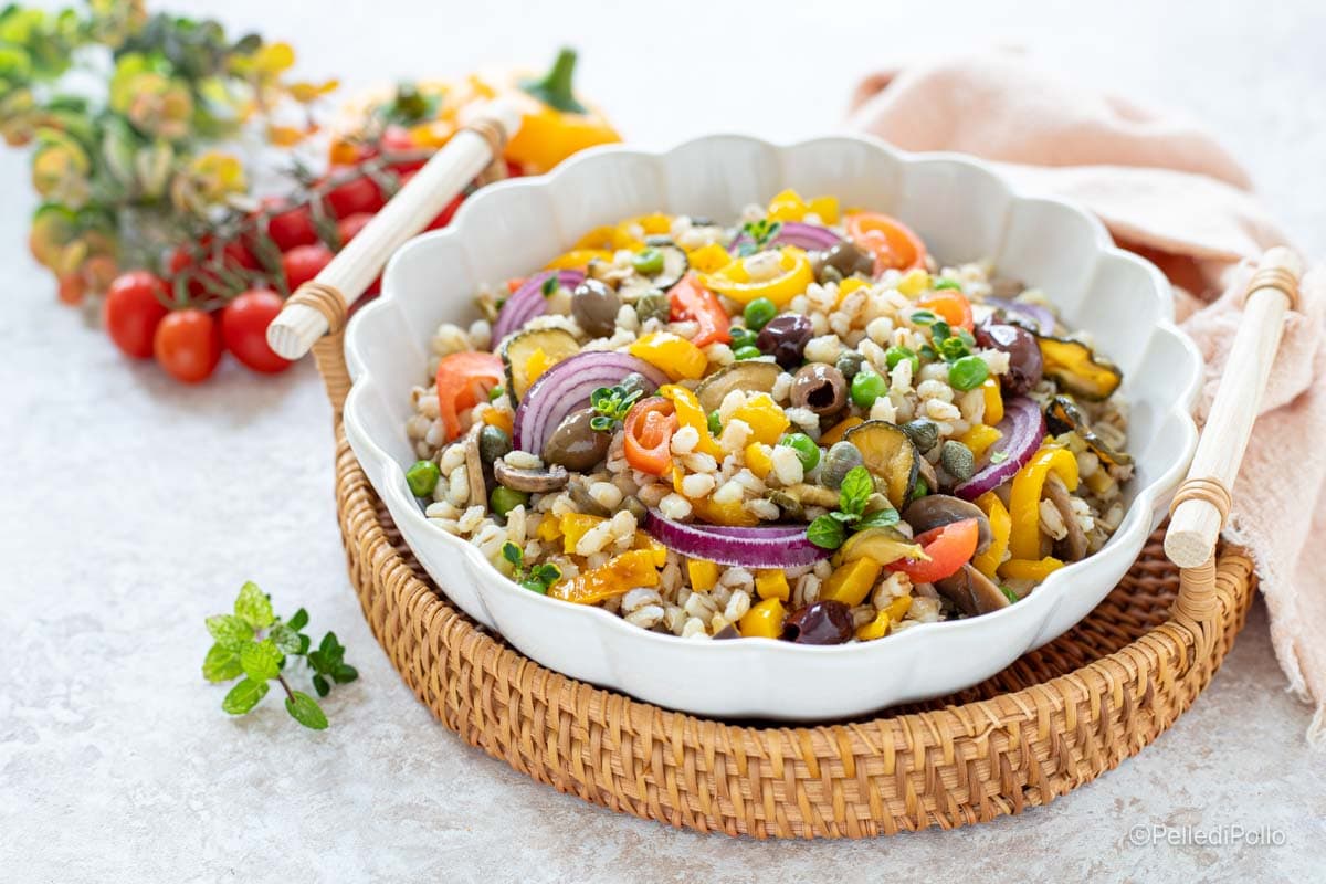Ensalada de cebada con verduras